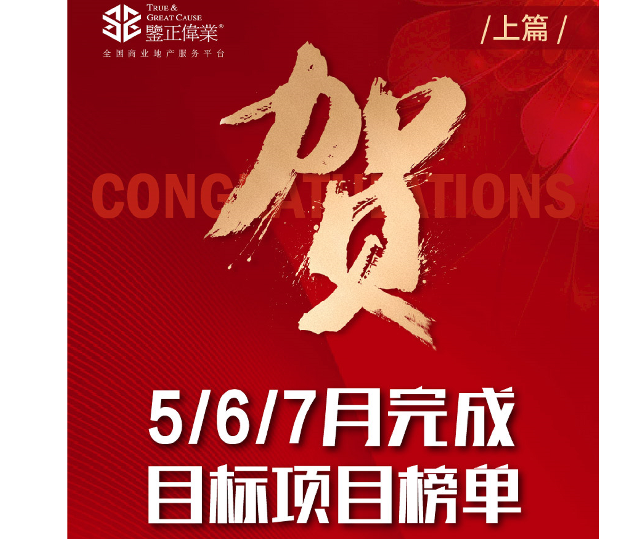 5/6/7月达标项目完成榜单